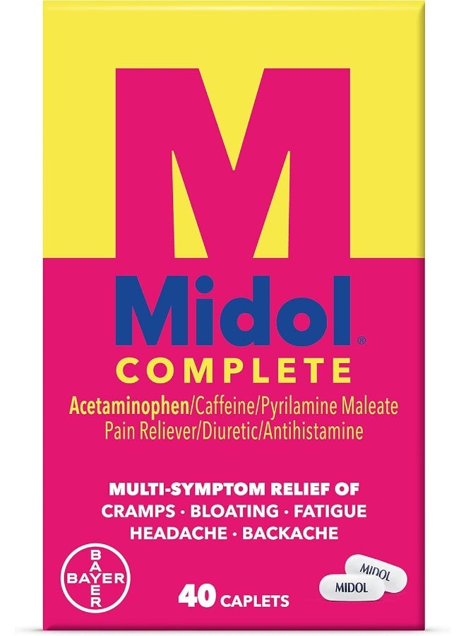 Midol كبسولات ميدول كومبليت لتخفيف الأعراض المتعددة - 40 حبة - Image 1